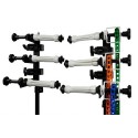 מתקן נייח לתליית שלושה רקעים + סט גלגלות GODOX b-3w