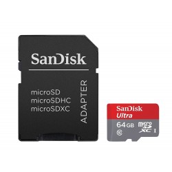 SanDisk Ultra 64GB microSDXC UHS-I Card with Adapter,